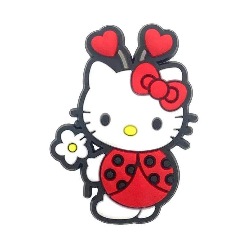 10–35pcs Hello Kitty Shoe Charms – Cute Cartoon Accessories for Clogs & Garden Shoes | Fun Decorations & Gifts for Kids and Girls