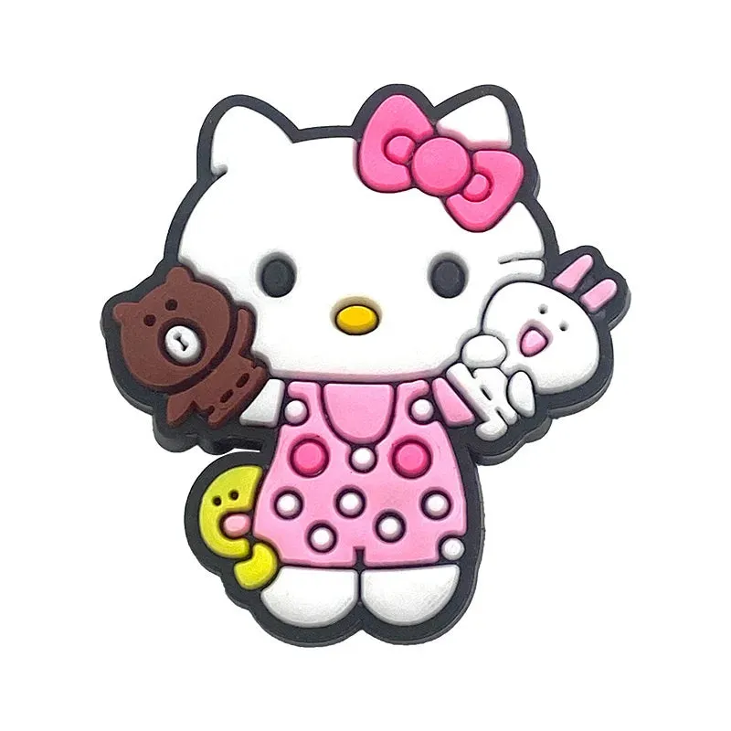 10–35pcs Hello Kitty Shoe Charms – Cute Cartoon Accessories for Clogs & Garden Shoes | Fun Decorations & Gifts for Kids and Girls