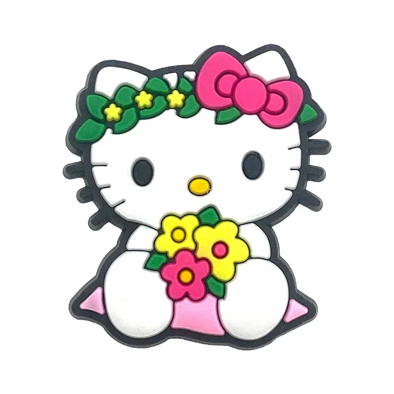 10–35pcs Hello Kitty Shoe Charms – Cute Cartoon Accessories for Clogs & Garden Shoes | Fun Decorations & Gifts for Kids and Girls
