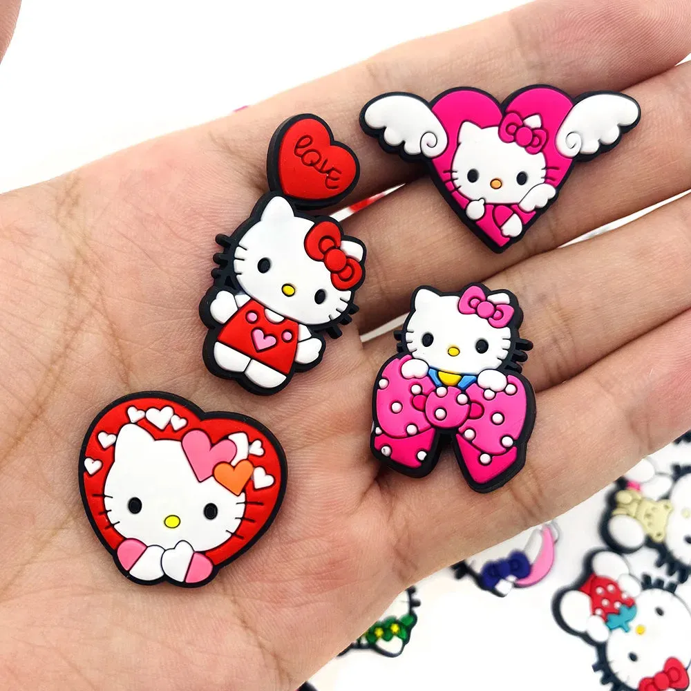 10–35pcs Hello Kitty Shoe Charms – Cute Cartoon Accessories for Clogs & Garden Shoes | Fun Decorations & Gifts for Kids and Girls
