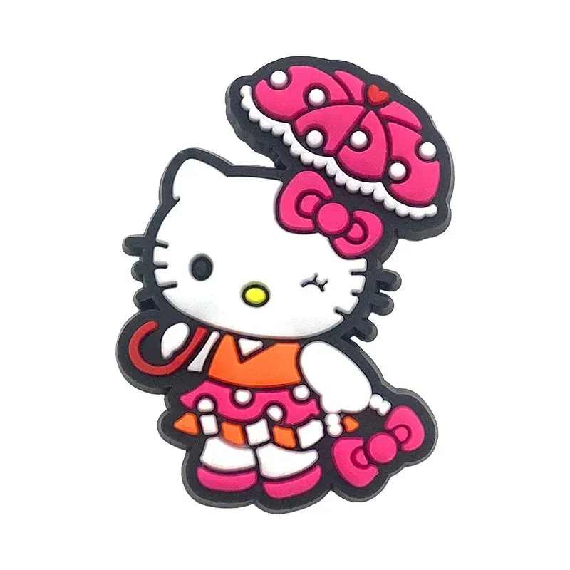 10–35pcs Hello Kitty Shoe Charms – Cute Cartoon Accessories for Clogs & Garden Shoes | Fun Decorations & Gifts for Kids and Girls
