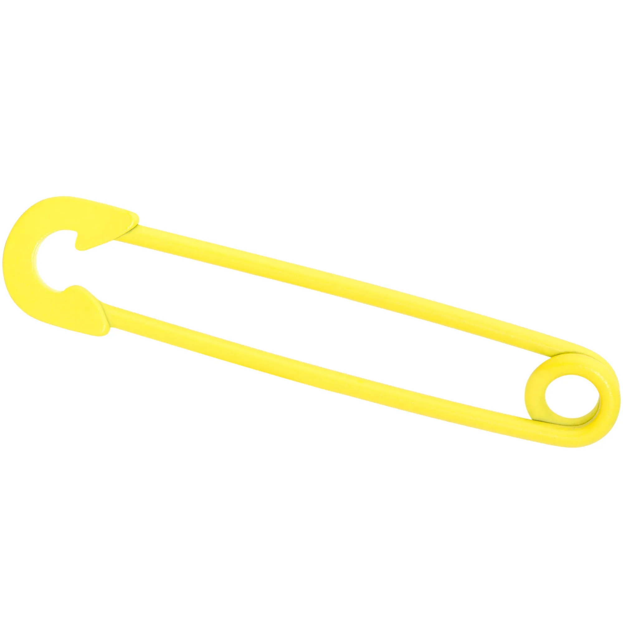 14 Gauge Yellow Matte Punk Rock Safety Pin Industrial Barbell 38mm
