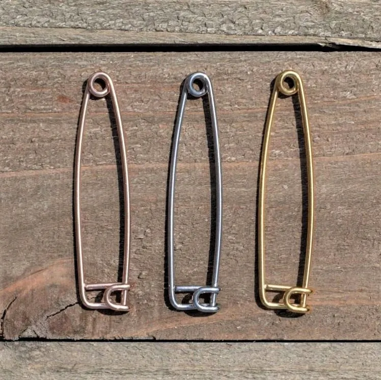 16 Gauge Punk Rock Safety Pin Industrial Barbell 38mm