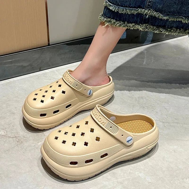 2025 Women's Platform Shoes Thick Sole Sandals for Women EVA Clogs Fashion Garden Shoes Outdoor Chunky Non Slip Beach Slippers