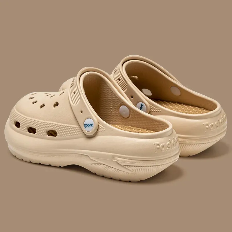2025 Women's Platform Shoes Thick Sole Sandals for Women EVA Clogs Fashion Garden Shoes Outdoor Chunky Non Slip Beach Slippers