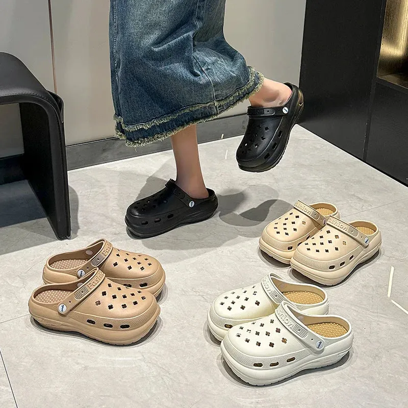 2025 Women's Platform Shoes Thick Sole Sandals for Women EVA Clogs Fashion Garden Shoes Outdoor Chunky Non Slip Beach Slippers