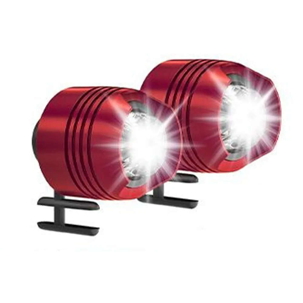2Pc LED Shoe Headlights for Crocs Decorative Footlights Battery-Powered