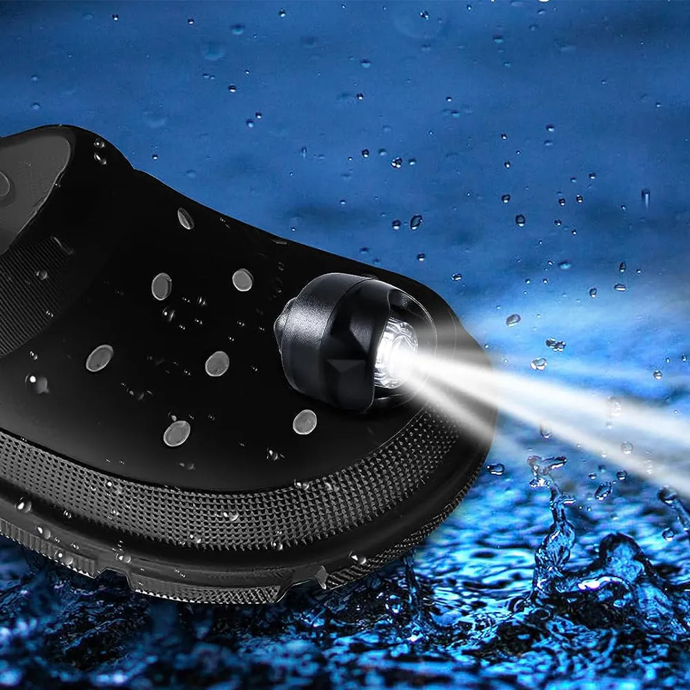 2Pc LED Shoe Headlights for Crocs Decorative Footlights Battery-Powered
