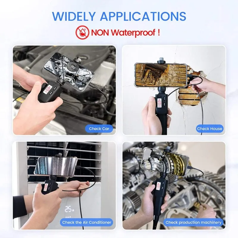 6mm Diesel Truck 1080P Automotive Endoscope 360 Degree Industrial Borescope Inspection Camera for Android iOS