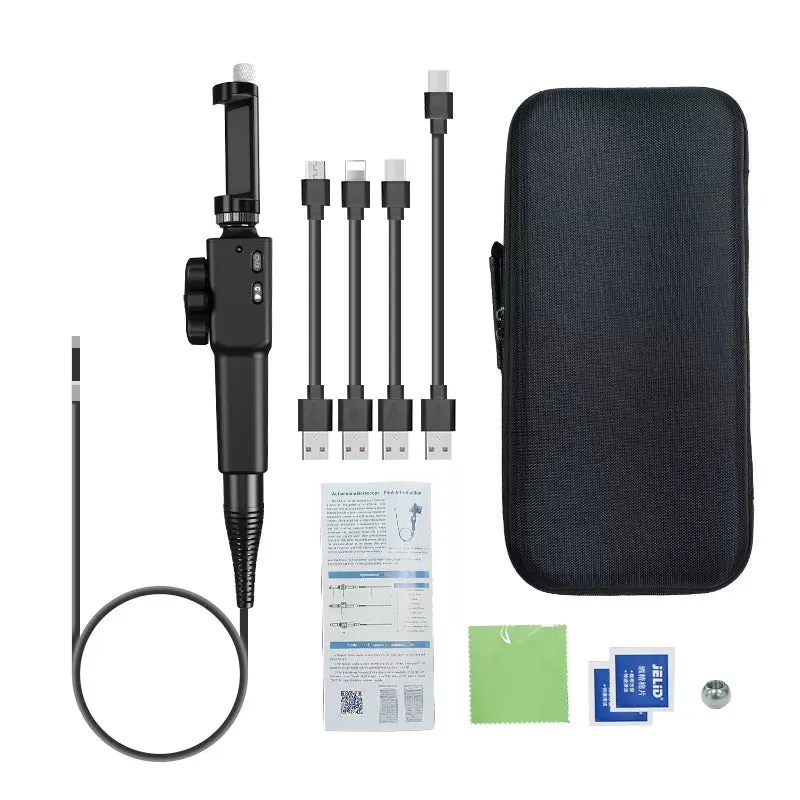 8.5MM Android iOS Automotive Endoscope 360 Degree Industrial Borescope Inspection Camera with 2 Way Steering