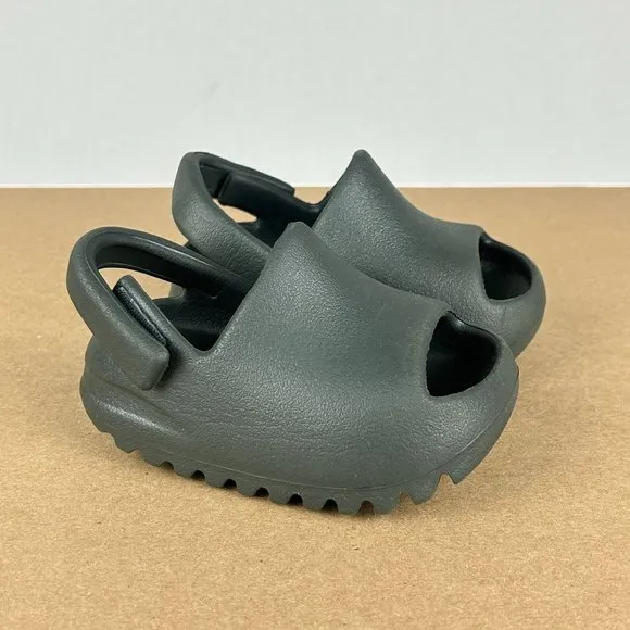 Adidas Yeezy Slide Infant Sandals Kids 5K Gray Hook and Loop Closure