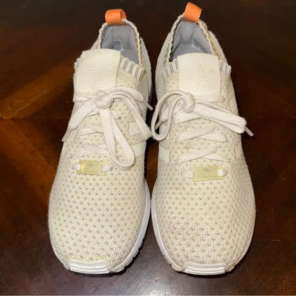 Adidas ZX Flux Torsion cream gray Sneakers Breathable prime knit women’s 8