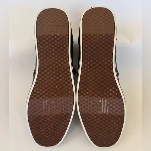 Aldo Men's Low Top Lace Up Black/Brown Synthetic Sneakers, Size 13, NWOT