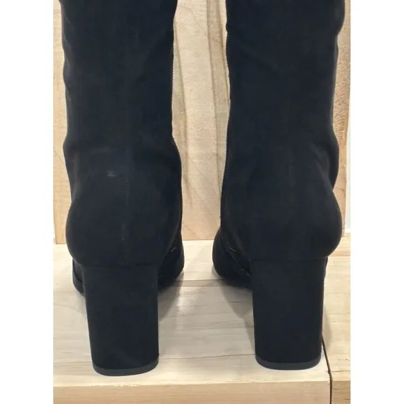 Alfani Womens Adelayde Inside Zipper Tall Knee High Thin Block Dress Boots Black