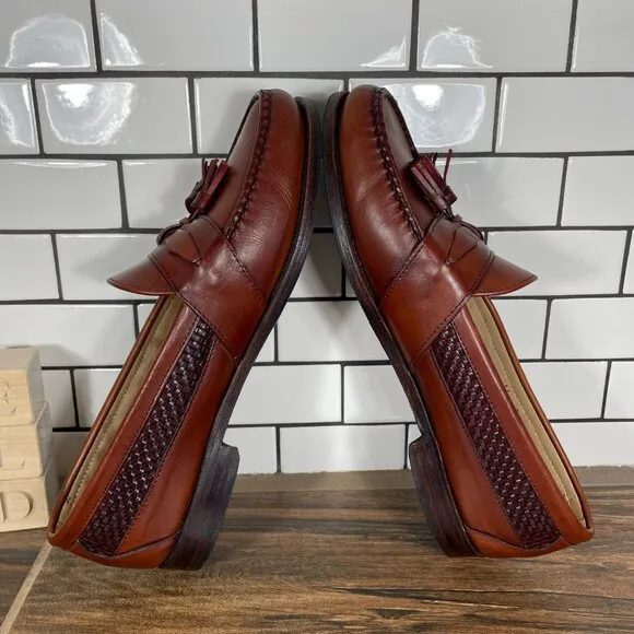 Allen Edmonds Bennington Mens Size 11 Shoes Brown Leather Tasseled Loafers