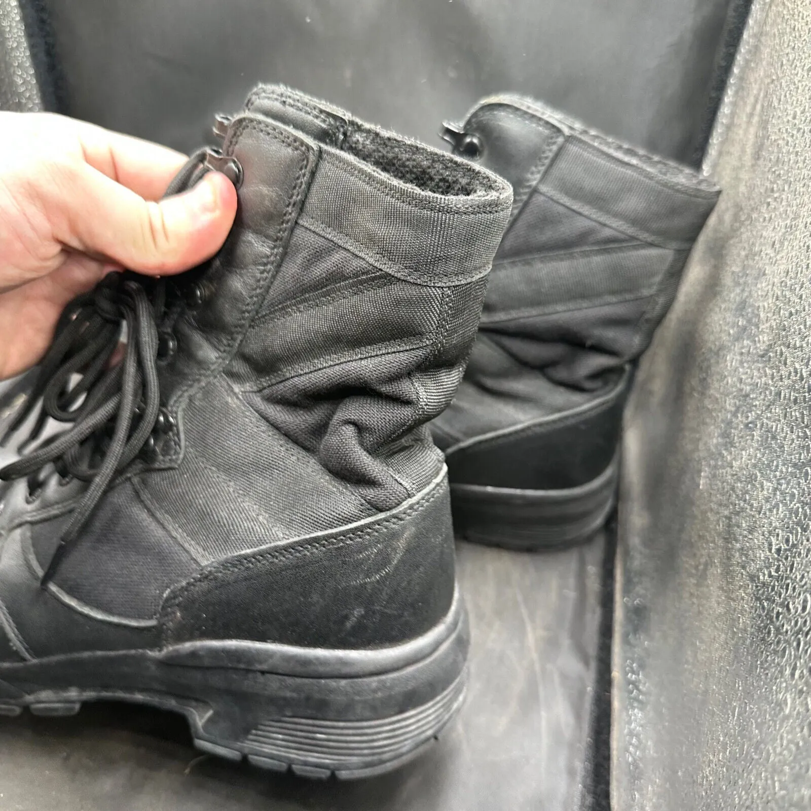 Army Black Leather High Top Magnum Combat Boots - Size EU 39 - UK 6