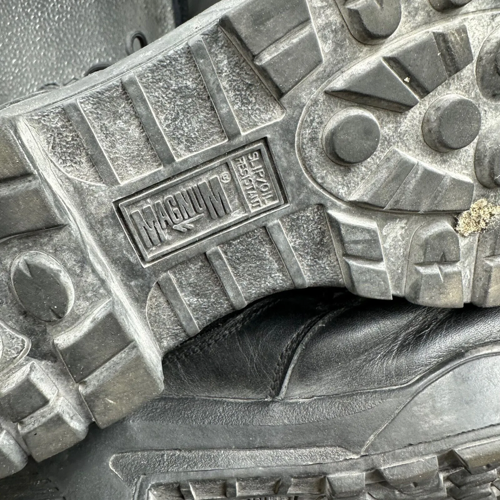 Army Black Leather High Top Magnum Combat Boots - Size EU 39 - UK 6