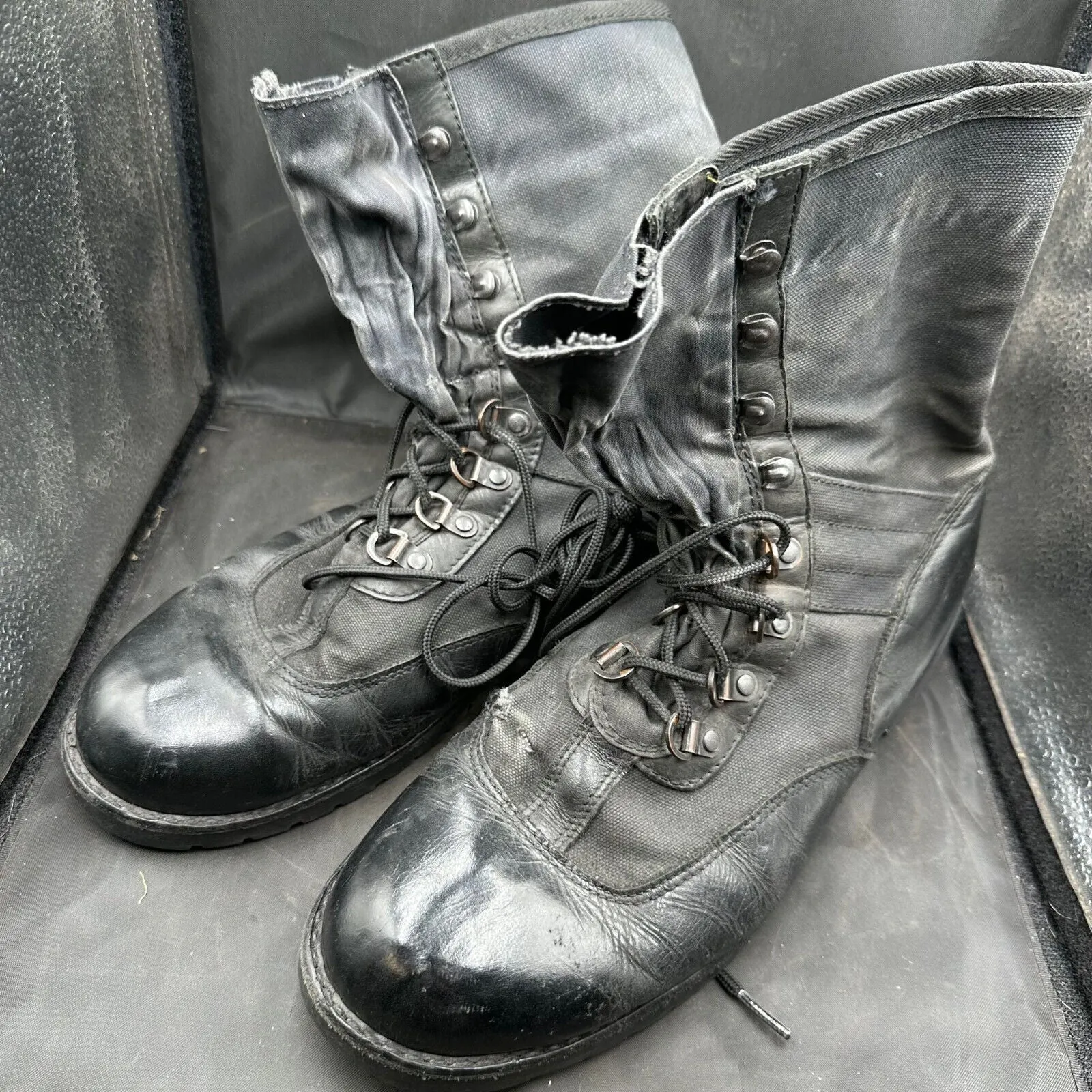 Army Black Leather High Top Magnum Combat Boots - Size EU 45 - UK 10