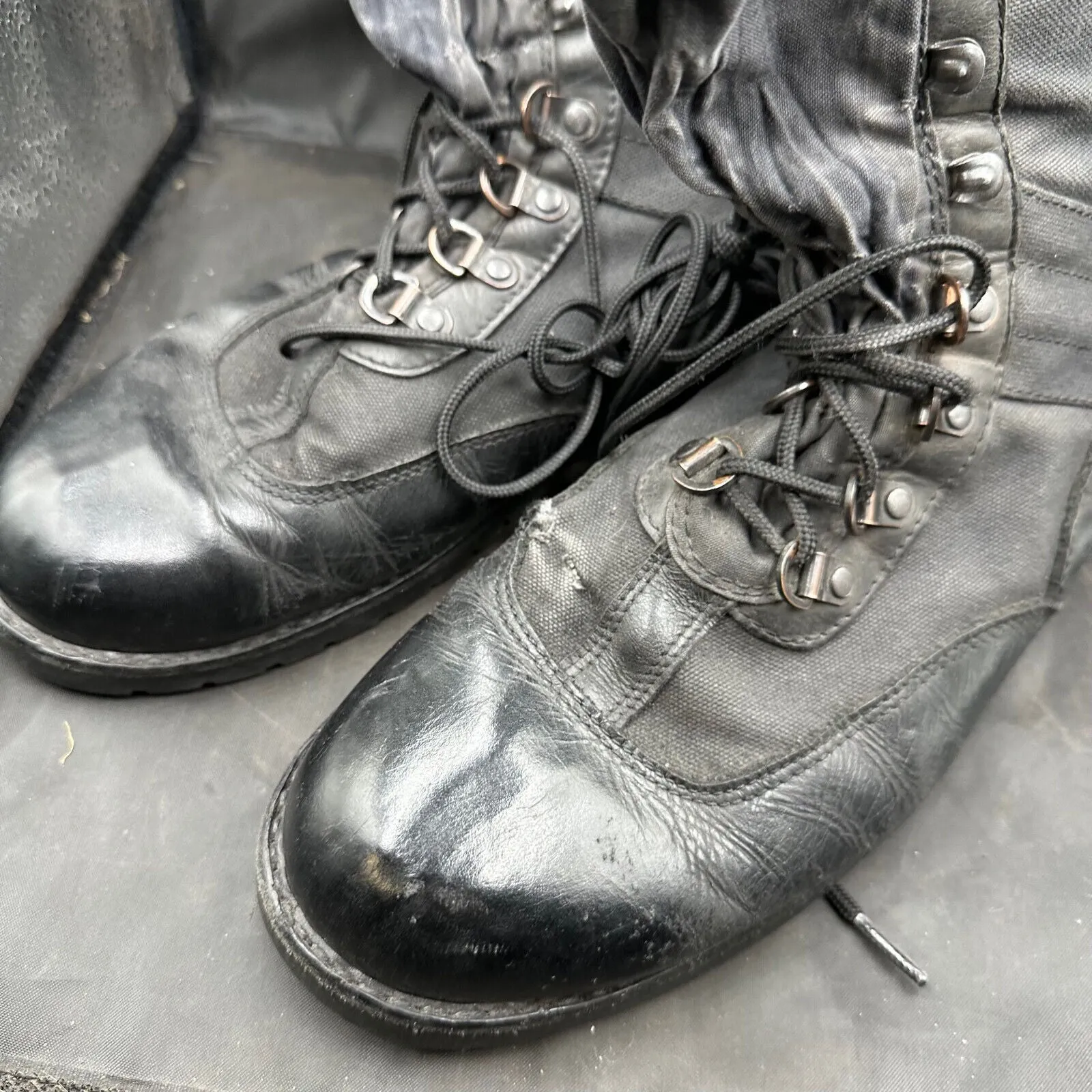 Army Black Leather High Top Magnum Combat Boots - Size EU 45 - UK 10