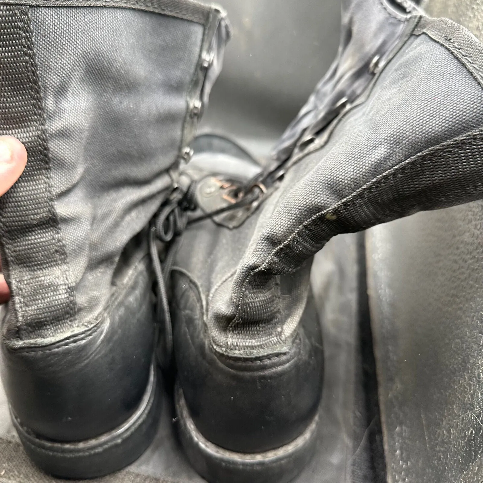 Army Black Leather High Top Magnum Combat Boots - Size EU 45 - UK 10