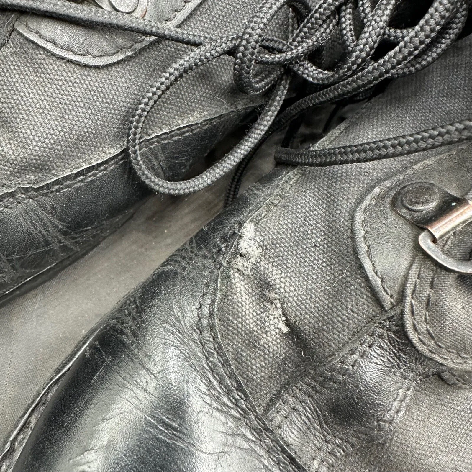 Army Black Leather High Top Magnum Combat Boots - Size EU 45 - UK 10