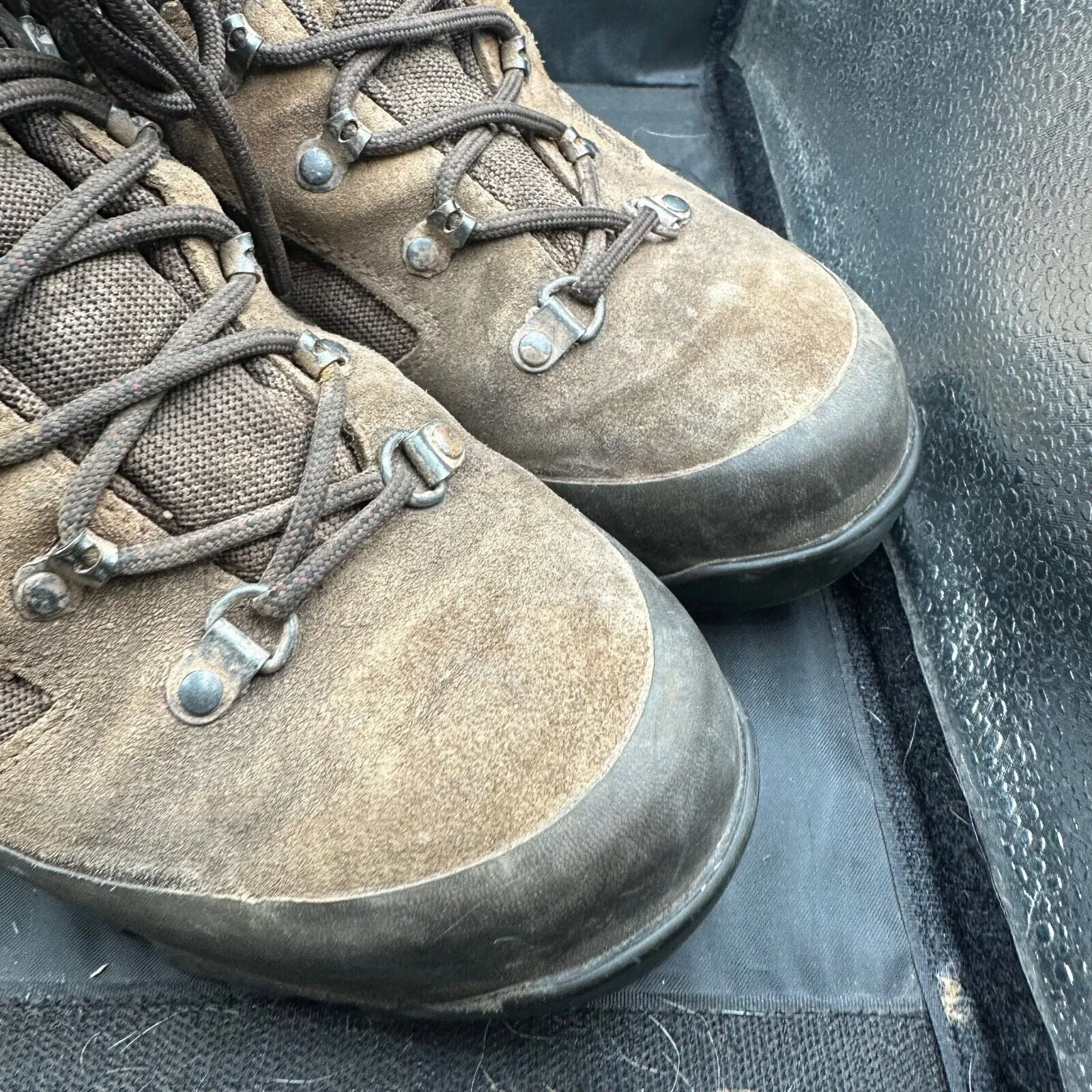 Army Brown Leather Iturri High Top Combat Boots - Size EU 47 - UK 12