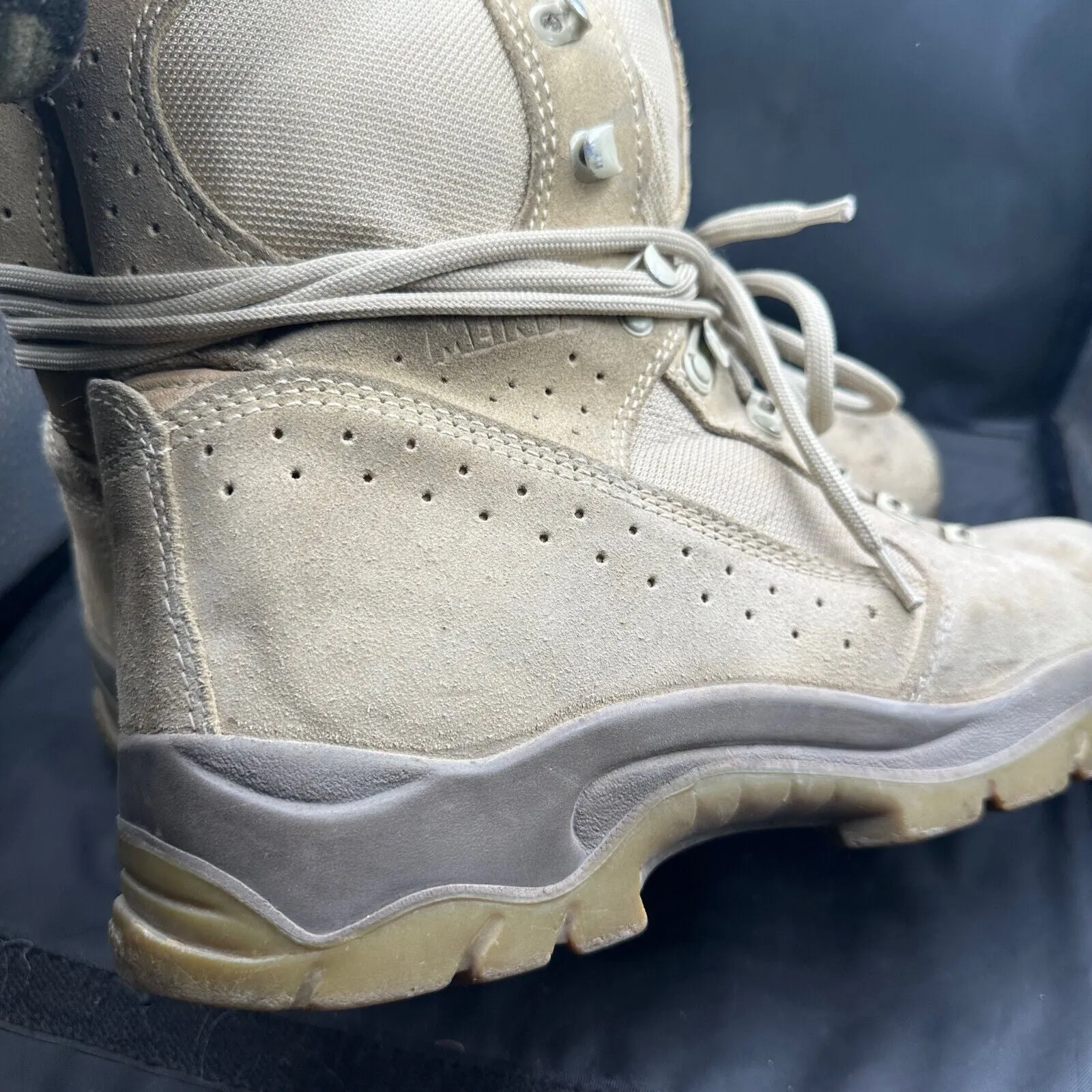 Army Brown Leather MEINDL Desert Patrol Combat Boots - Size EU 44 - UK 9.5