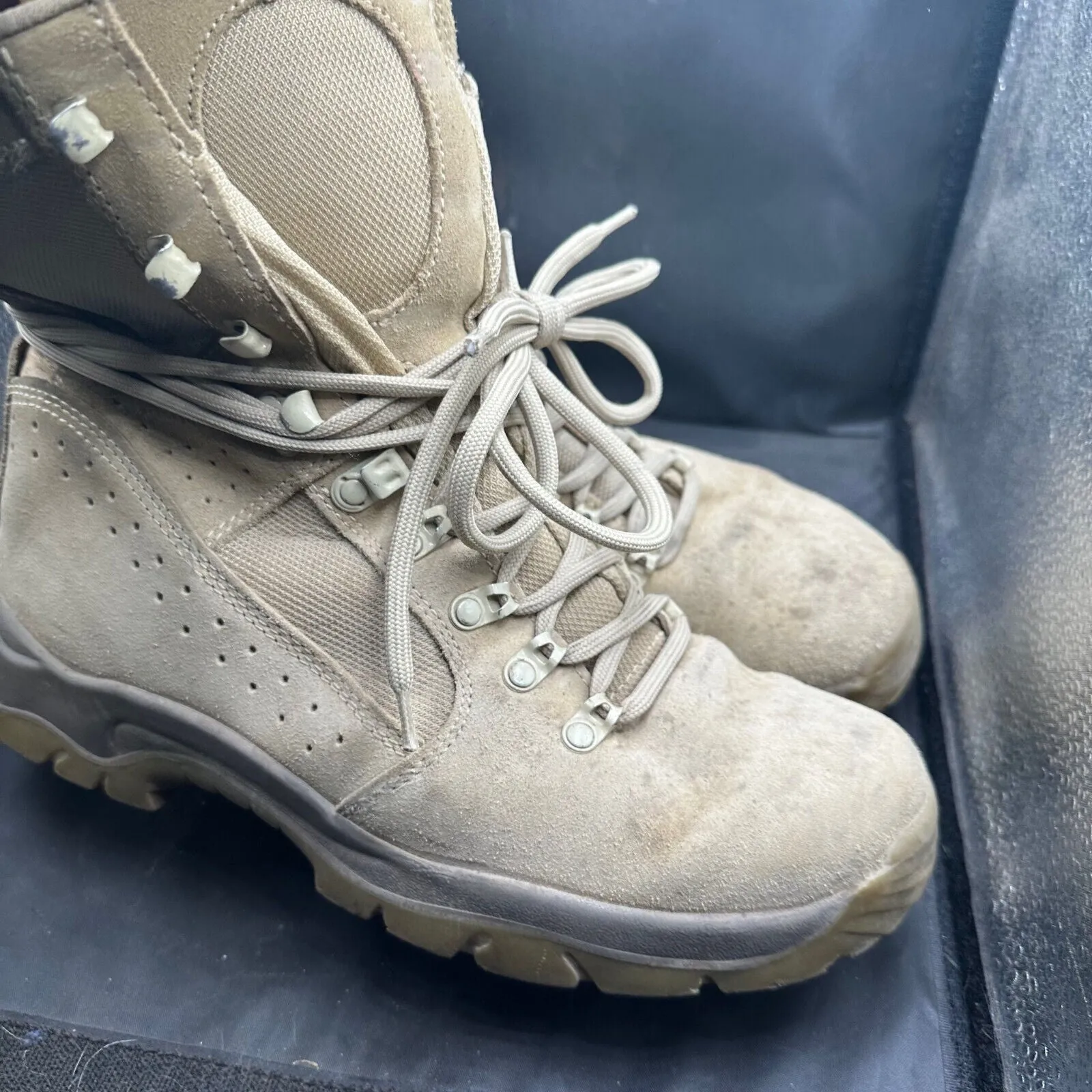 Army Brown Leather MEINDL Desert Patrol Combat Boots - Size EU 44 - UK 9.5