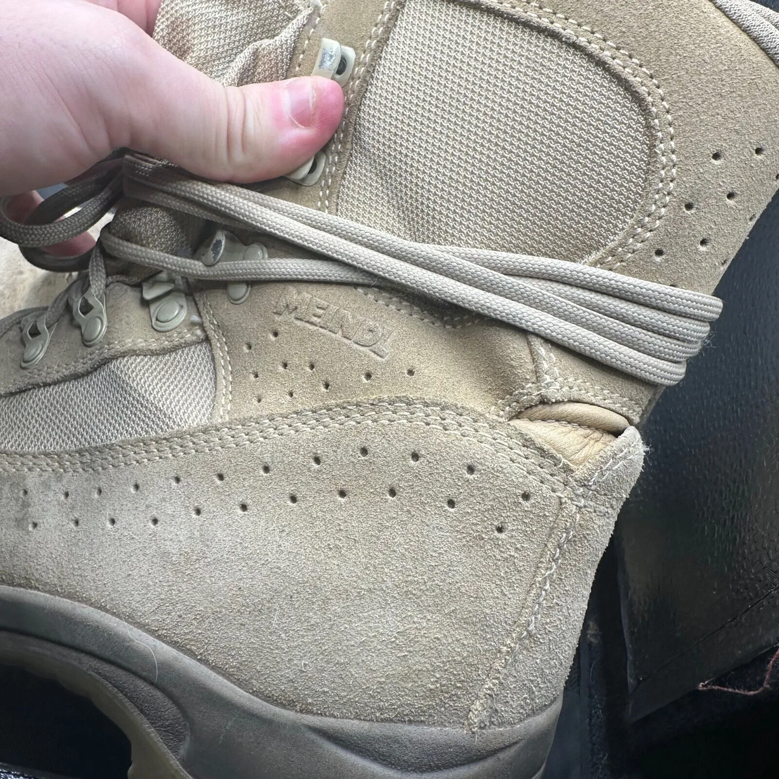 Army Brown Leather MEINDL Desert Patrol Combat Boots - Size EU 44 - UK 9.5