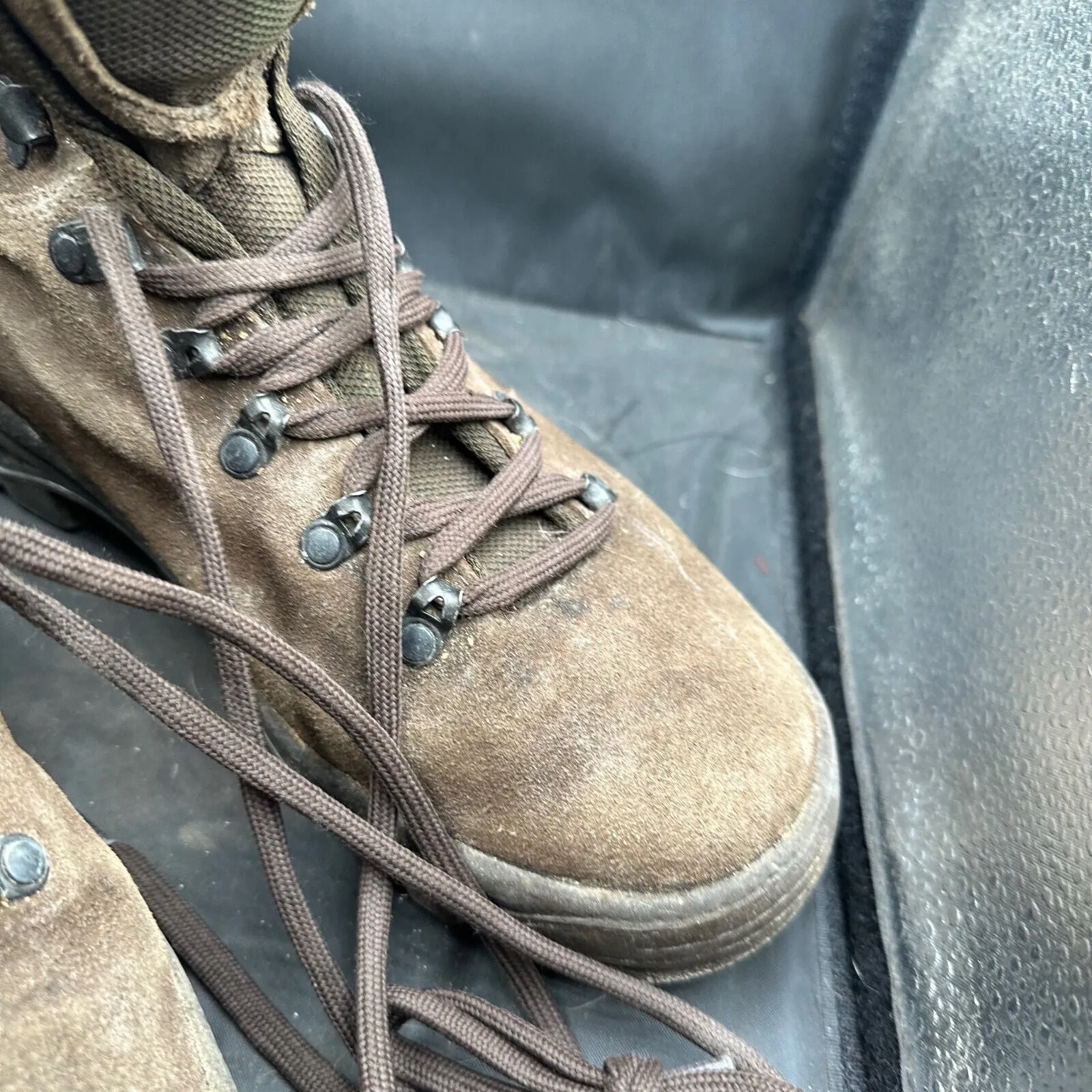 Army Brown Leather Meindl High Top Combat Patrol Boots - Size EU 45 - UK 10W