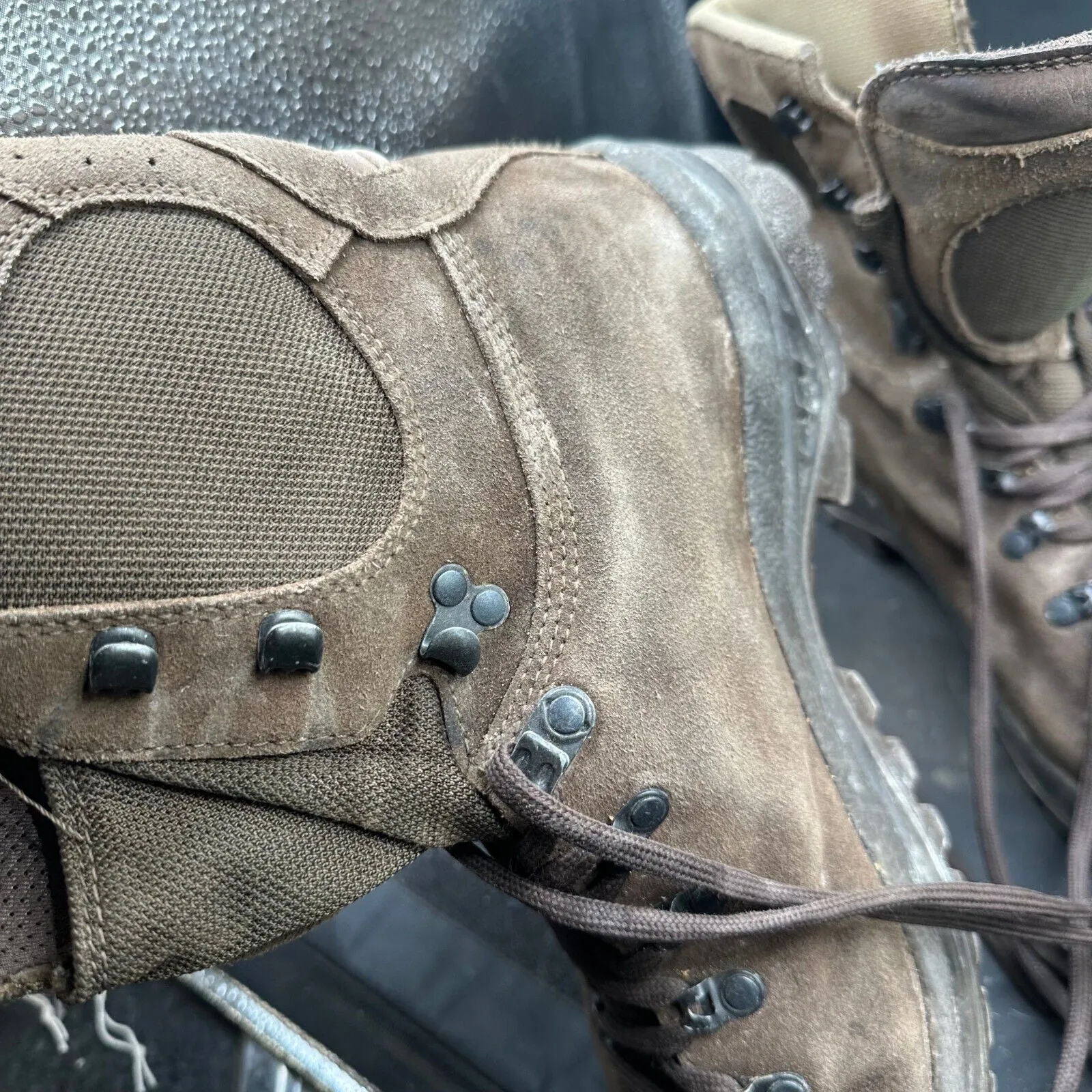 Army Brown Leather Meindl High Top Combat Patrol Boots - Size EU 45 - UK 10W