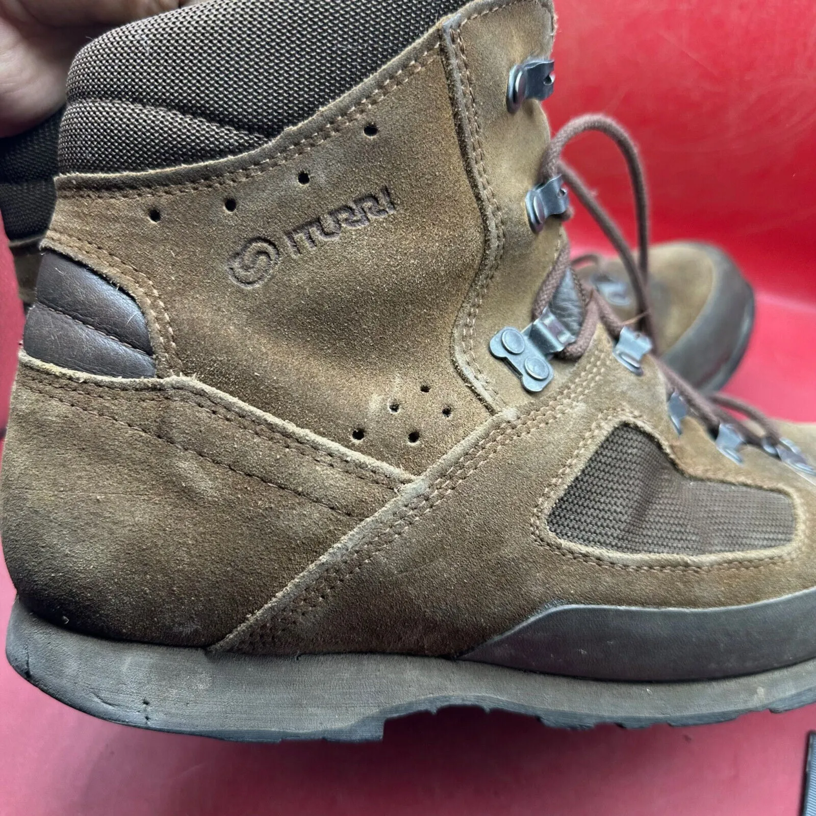 Army Brown Leather Meindl High Top Combat Patrol Boots - Size UK 10 - EU 45