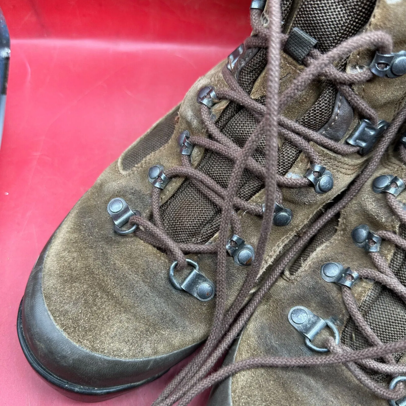 Army Brown Leather Meindl High Top Combat Patrol Boots - Size UK 10 - EU 45