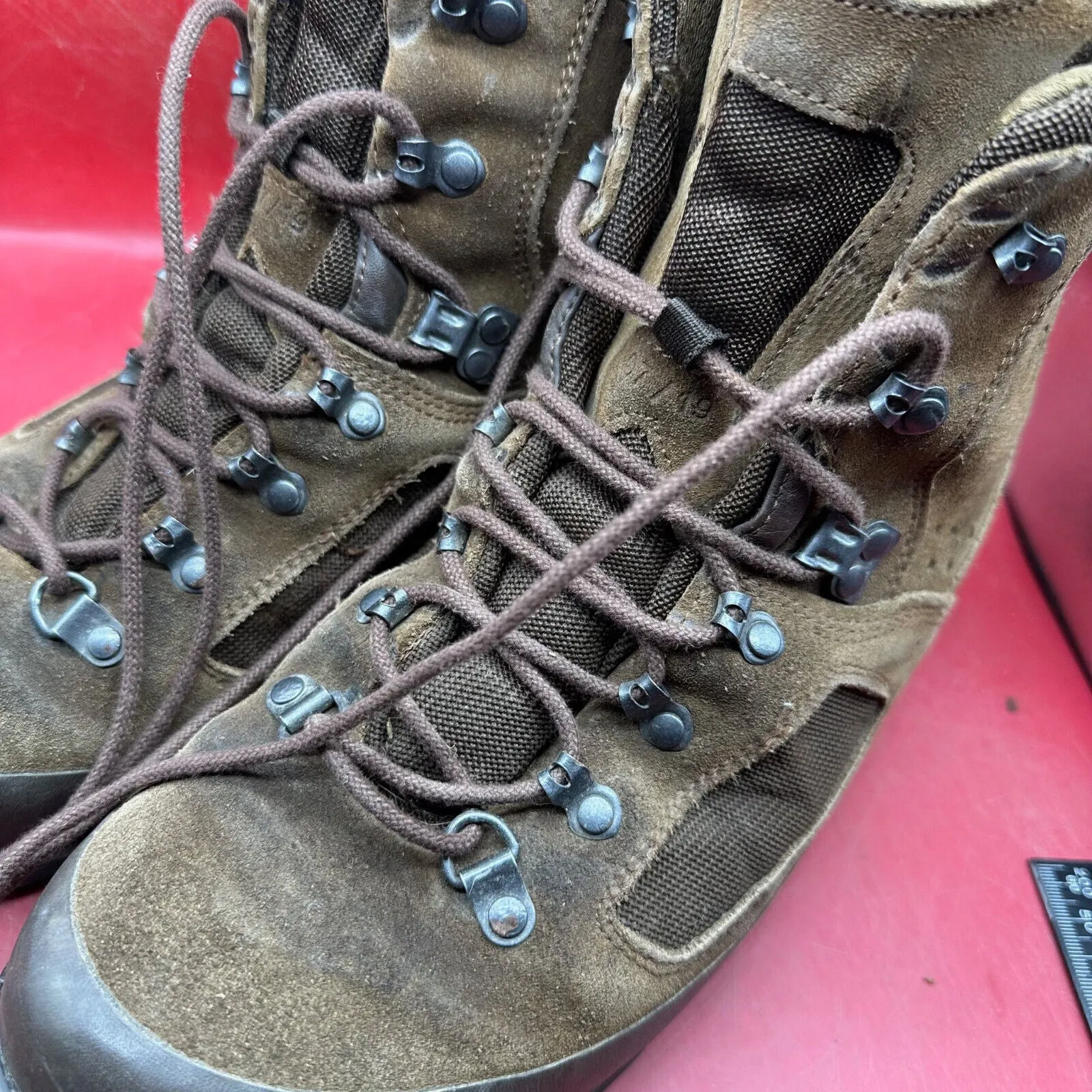 Army Brown Leather Meindl High Top Combat Patrol Boots - Size UK 10 - EU 45