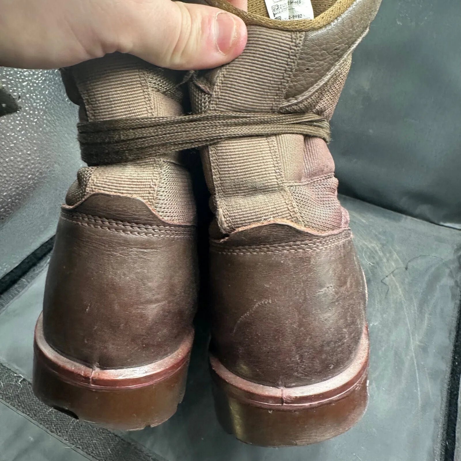 Army Brown Leather YDS Patrol Combat Boots - Size EU 42 - UK 8M