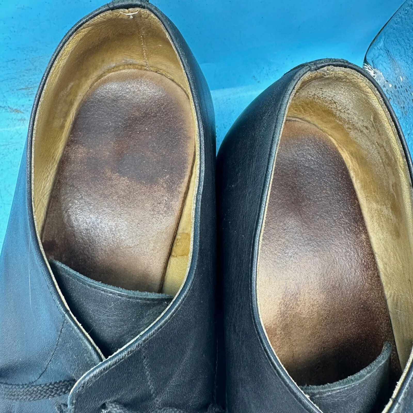 Austrian Army Black Leather Officers Dress Shoes - Size EU 47 - UK 12 - US 12.5