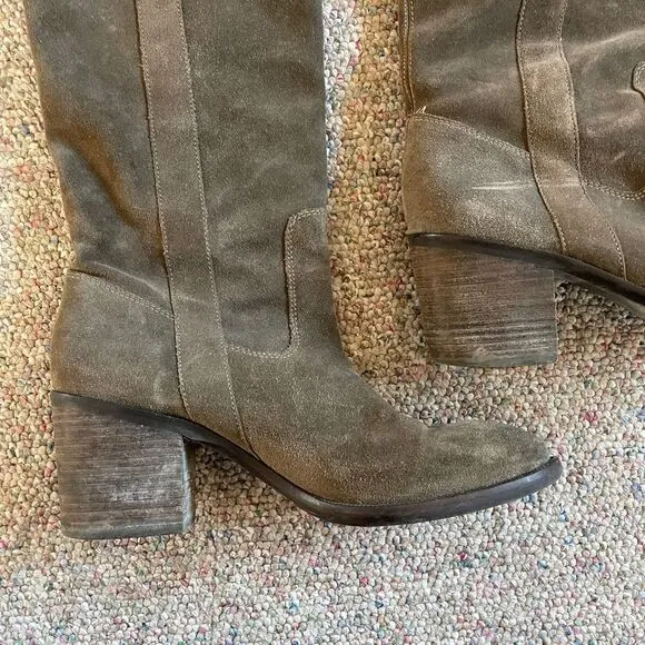 BCBG Generation Tall Suede Boots Over The Knee