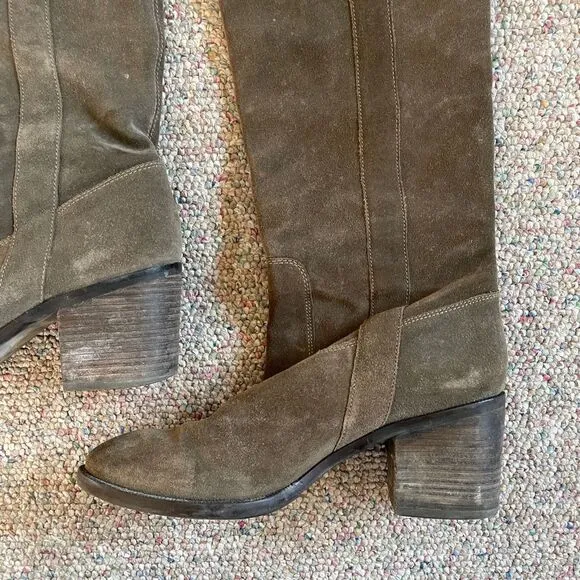 BCBG Generation Tall Suede Boots Over The Knee