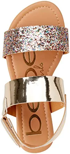 Bebe Glitter Leatherette Sandals