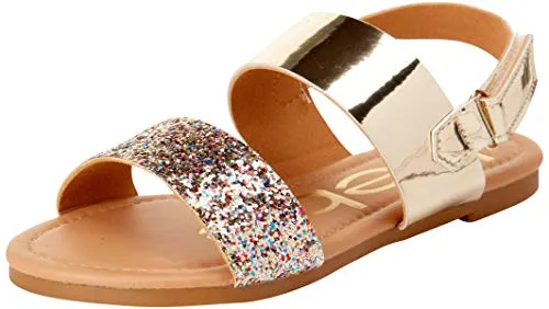 Bebe Glitter Leatherette Sandals