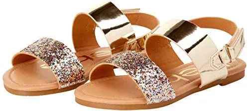 Bebe Glitter Leatherette Sandals
