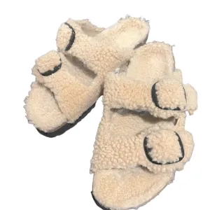 Birkenstock Papillio size 42 or 11 US worn once new Sherpa lined rubber sole