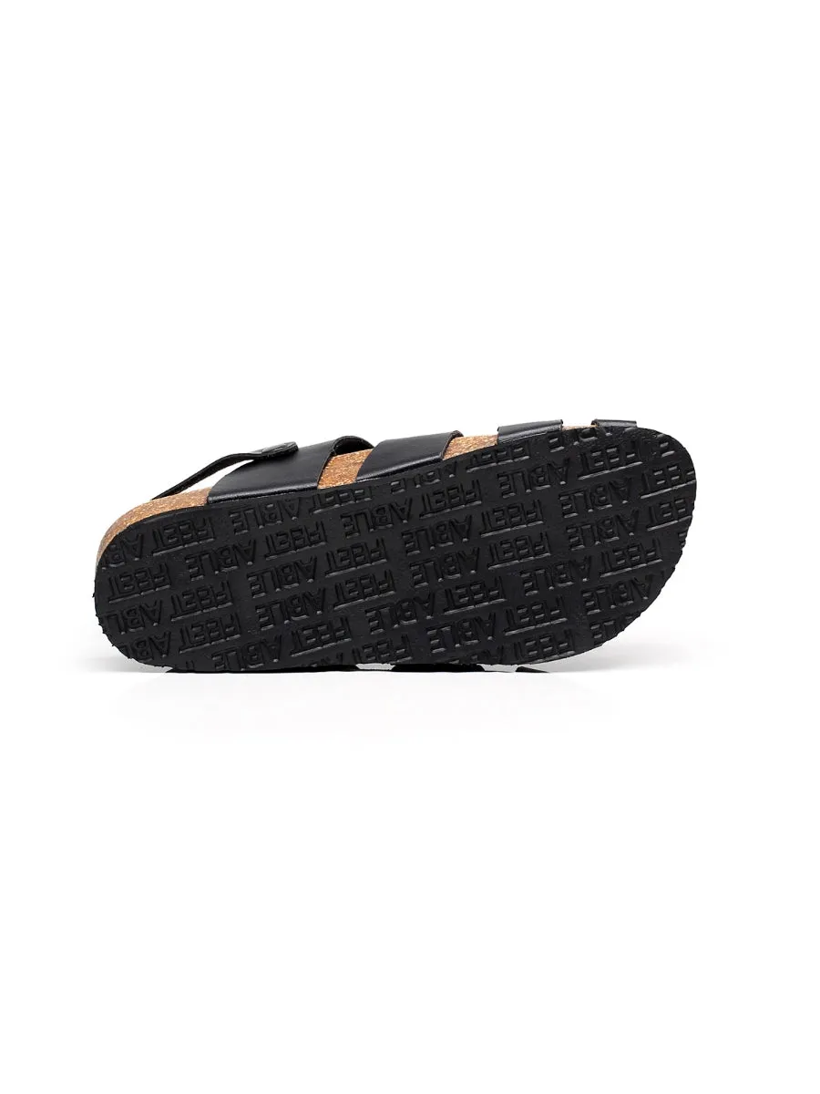 Black Cut Out Slingback Sandals