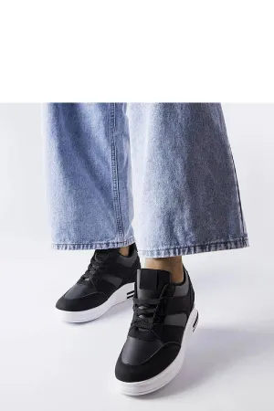 Black wedge sneakers