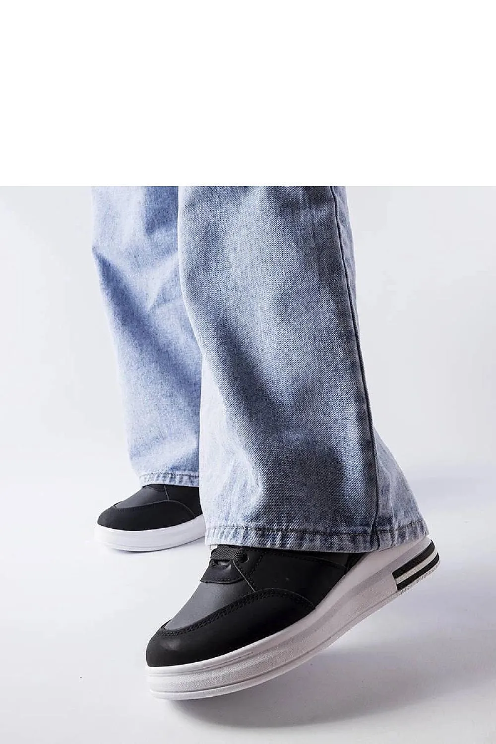 Black wedge sneakers