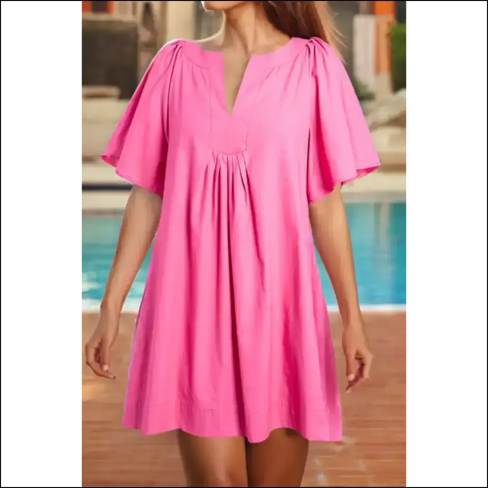 Bonbon Flounce Sleeve Dress: High Waist Hilariously Cute!