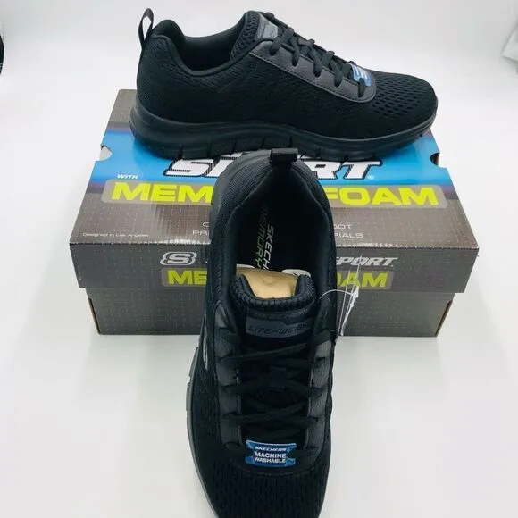 Brand New Skechers Sport Black Mountain‎ Track Sneakers Size 8.5 For Men