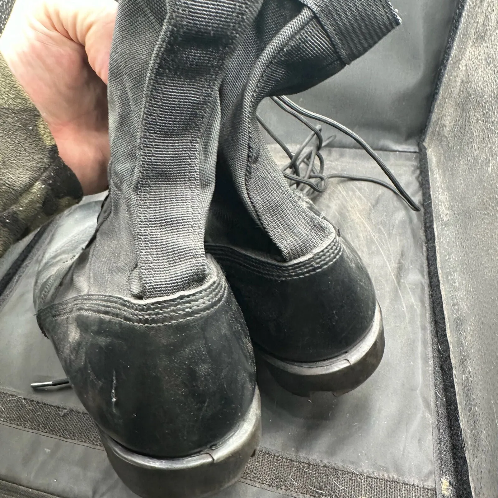 British Army Black Leather Army Combat Boots - Wellco - Size 10 1/2