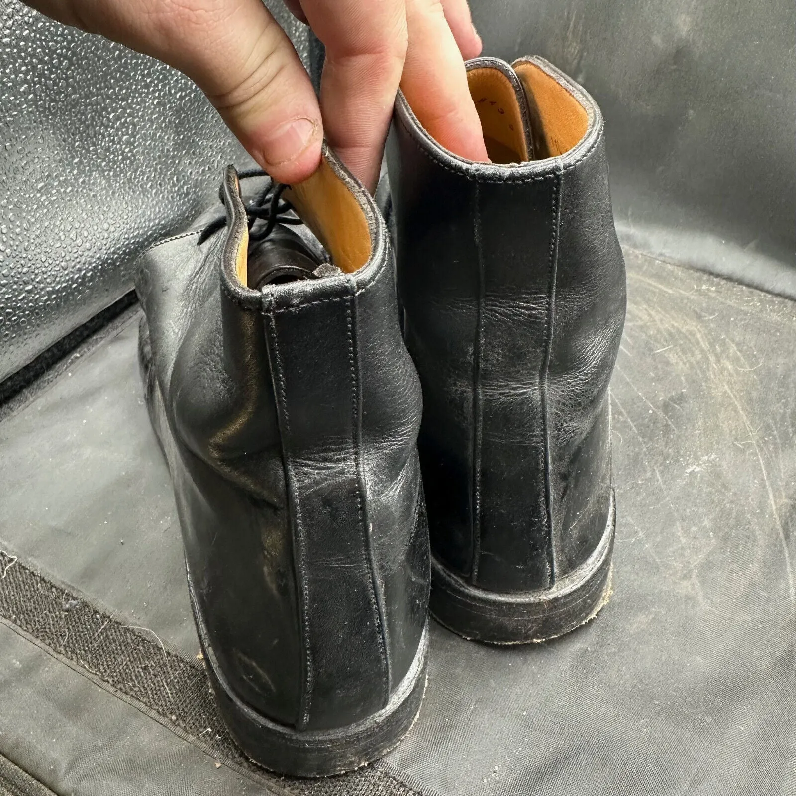 British Army Black Leather Officers Dress Boots - Size EU 45 - UK 11L