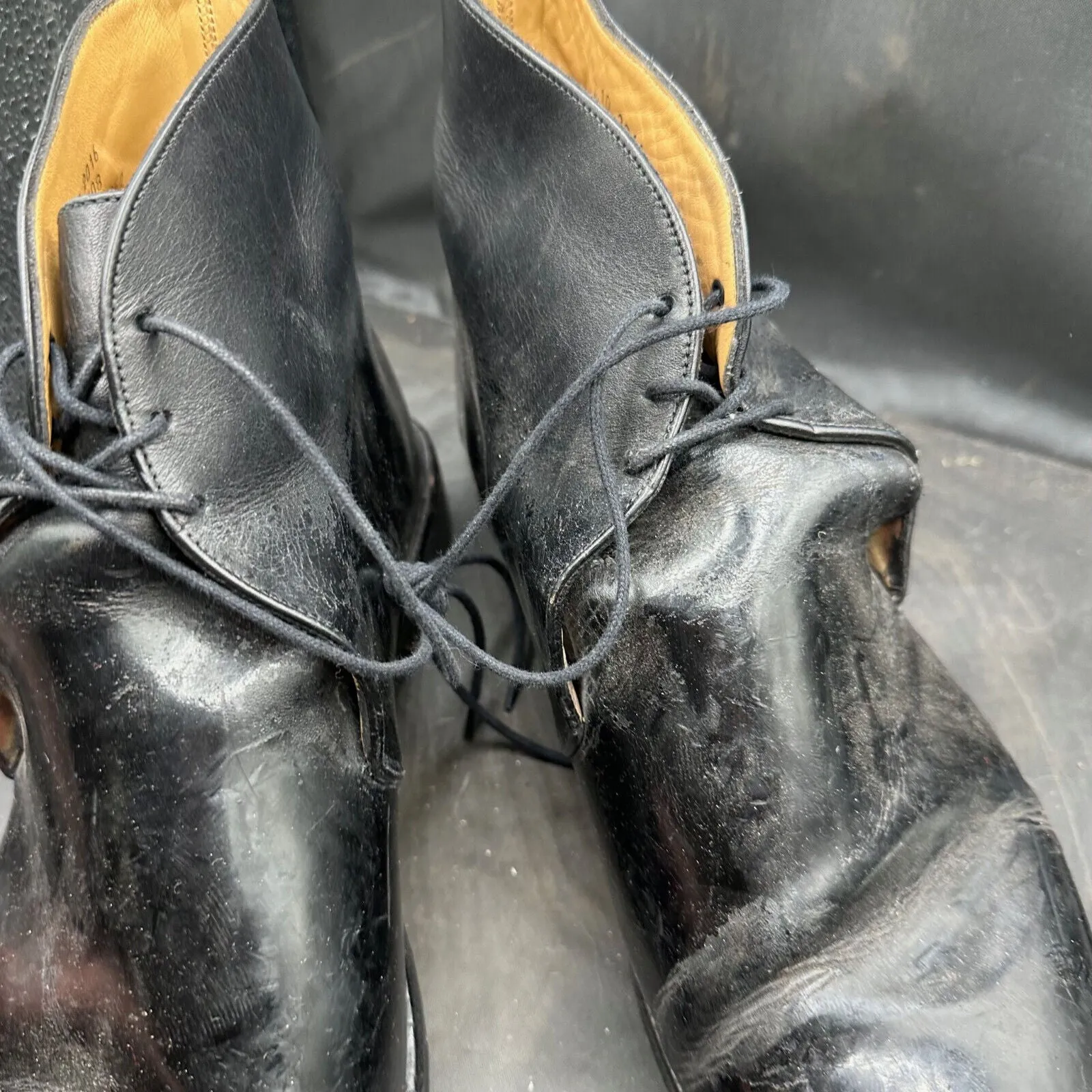 British Army Black Leather Officers Dress Boots - Size EU 45 - UK 11L